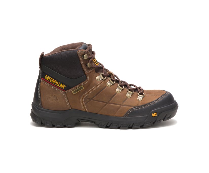 Caterpillar Threshold Waterproof - Sicherheitsstiefel Herren DunkelBraun - Schweiz QYZG-41689